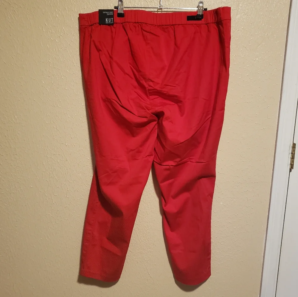 Kut from the Kloth Trousers Tapered Crop Leg‎ Size 16W New